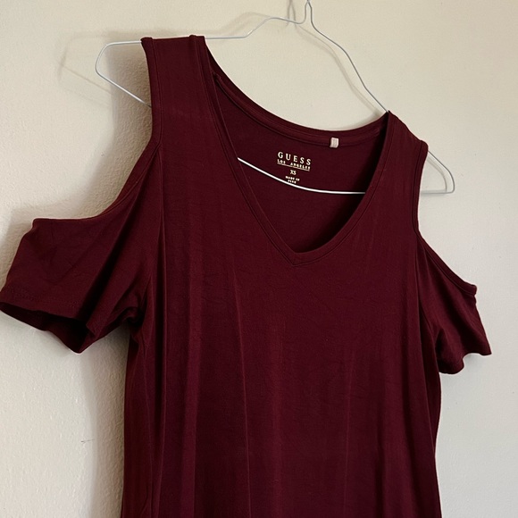 Guess Wine Cold Shoulder Tunic - Picture 2 of 3